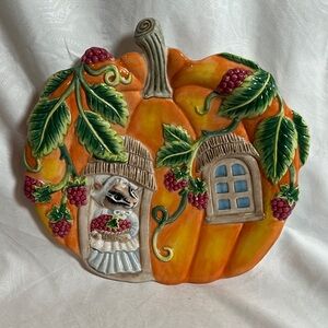 Fitz& Floyd It’s Harvest Time Plate New no box